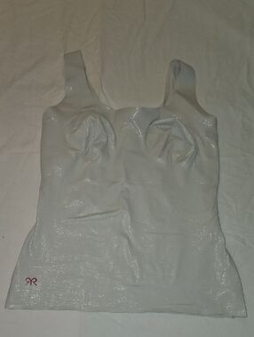 Ruby Ribbon Shimmery White Sleek Shape Tank